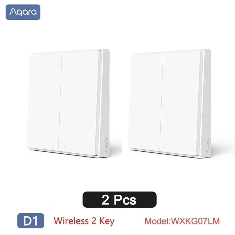 Aqara Smart Wall Wireless Switch D1 ZigBee Remote Control Key Light Switch Button For Mi home HomeKit APP