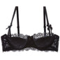 French Pure Passion Bow Shaped Shoulder Strap Lace Sexy Half Cup Push Up Bra Set Women's Thin Lingerie Big Breast Small Cup S-XL
