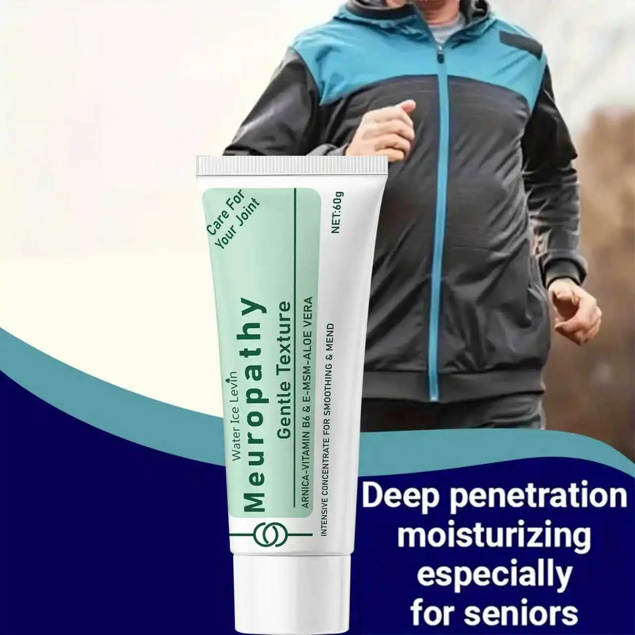 Water Ice Levin Neuropathy Cream with Arnica & Vitamin B6 - Intensive Concentrate for Soothing Nerve Discomfort & Skin Mending