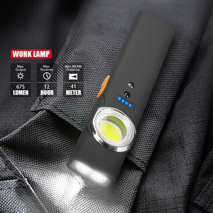 Super Bright Keychain Flashlight Mini COB Portable Work Light USB Rechargeable Outdoor Camping Fishing Pocket Lamps With Magnet