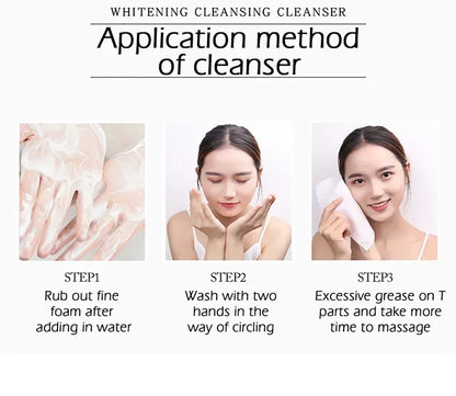 Nicotinamide Amino Acid Face Cleanser Facial Scrub Cleansing Acne Oil Control Blackhead Remover Shrink Pores Skin Care