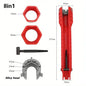 5/8/14 in 1 Multifunction Sink Faucet Wrench Plumbing Double Head Water Pipe Spanner Kit Hand Repair Tool for Bathroom Kitchen