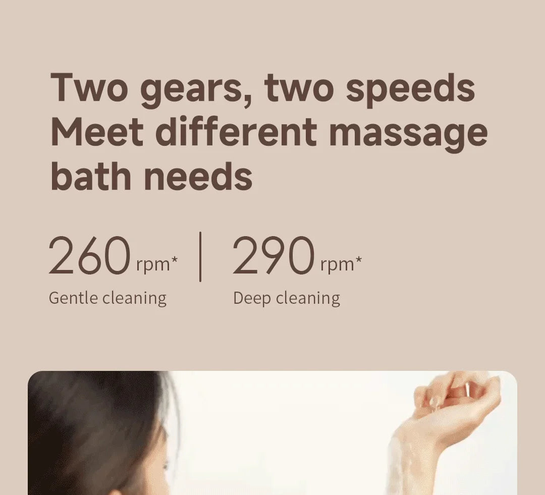 DOCO Electric Shower Brush Foot trimmer Multi functional Back Rubbing Massage Body Rubbing Towel Long handled Back Brushing Tool