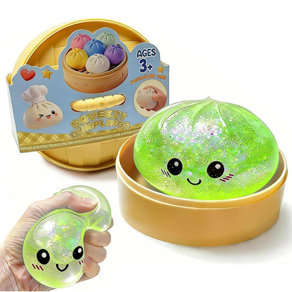 Colorful Glitter Dumpling Blind Box Squishy Relaxing Relieve Anxiety Antistress Enhance Happiness Rebound Squeeze Reliever Toy