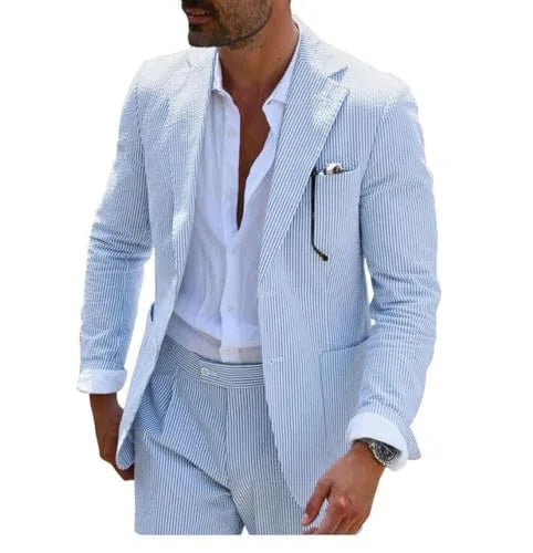 2027 New Spring And Autumn Mens Digital Printed 2 Piece Suit Set Plus Size Smart Casual Blazer Outfit For Business And Wedding
