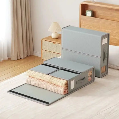 Nonwoven Bedding Storage Box Foldable Sheet Organizer for Duvet Cover Pillowcase Clothes Wardrobe Home Closet Fabric Container