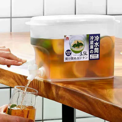 Water Kettle With Faucet Beverage Dispenser Cold Juice Lemonade Bucket Outdoor Liquid Storage Tank Fridge Organizer