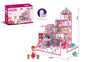 Girls Villa Castle Model Building Block Sets  DIY Bricks Toys  Doll house Villa Children Pretend Play Toys for Girls Gift