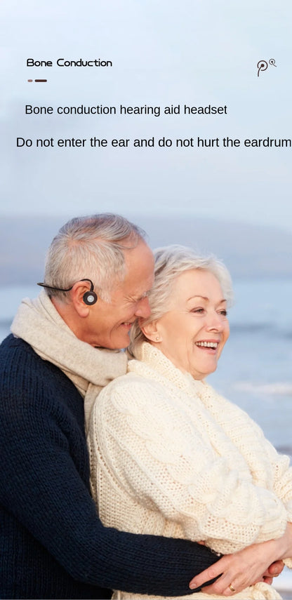 Nowy zestaw słuchawkowy HUHD B2S+ do aparatów słuchowych z przewodnictwem kostnym, mocowany z tyłu, dla osób starszych, bezprzewodowy zestaw słuchawkowy Bluetooth