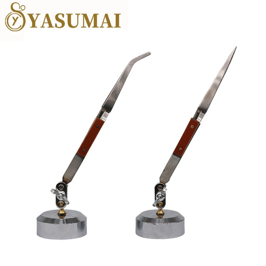 Yasumai CrossLock Tweezers with 360 Degree Rotating Base Soldering Auxiliary Clamp DIY Jewelry Making Tools