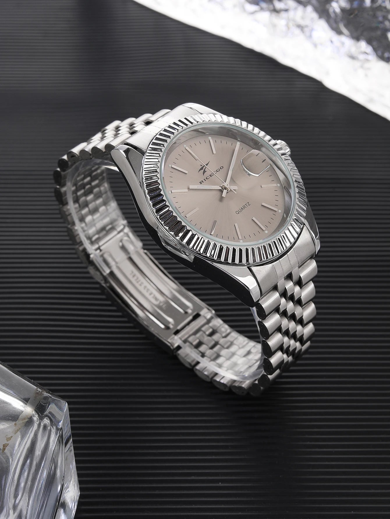 Casual Men's Watches Date High-End Fashion Business Quartz High Quality Watch Male Stainless Steel Exquisite Wristwatches