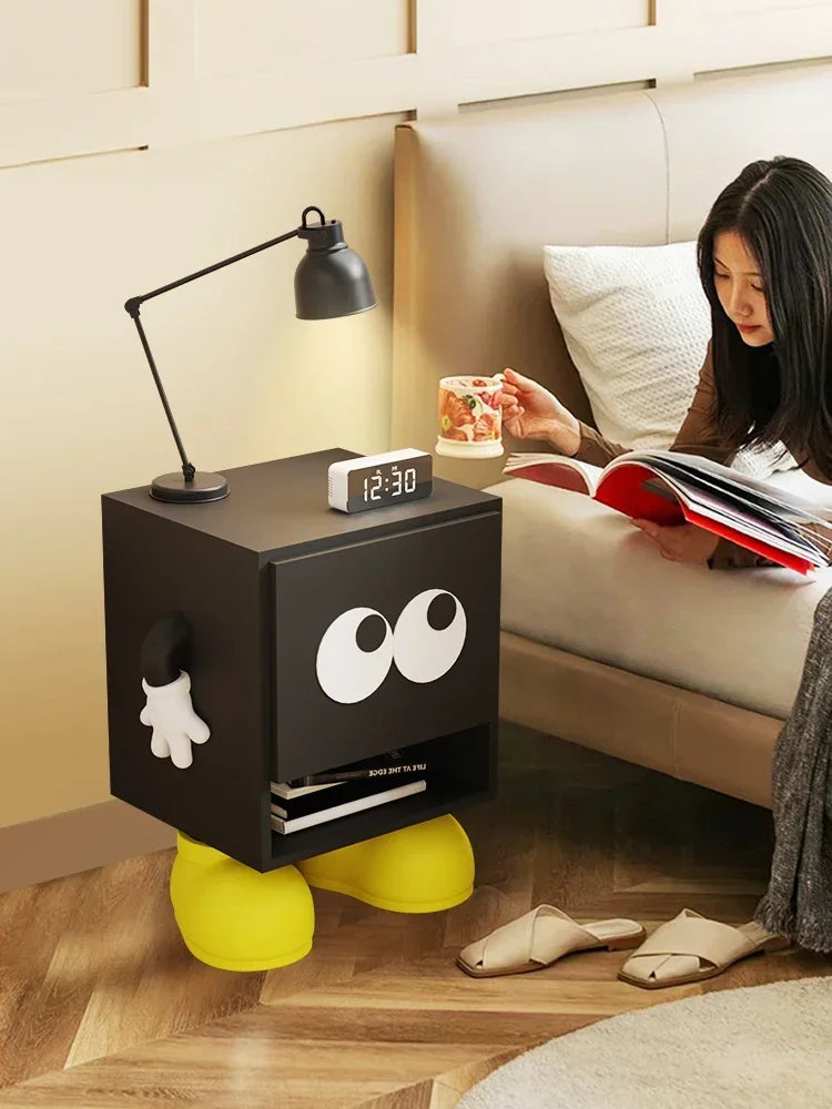 #Cute big eyes children bedside table bedroom bedside storage lockers cartoon creative bedside cabinet boys and girls