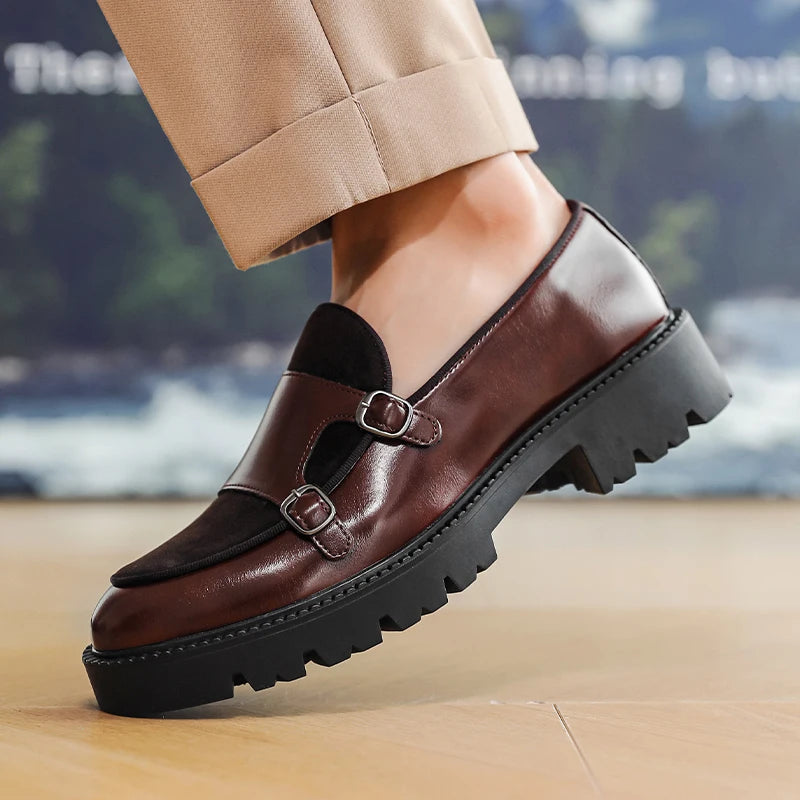 DIMANYU Men's Loafers Pointed Toe 2026 New Autumn British Style Slip-On Casual Thick-Soled Large Size Moccasins