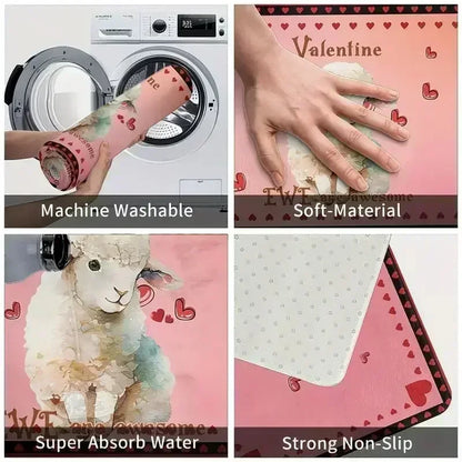 Soft Kitchen Carpet Soft Floor Mat Running Carpet Living Room Bedroom Carpet Kitchen Corridor Bathroom Washing Machine Carpet