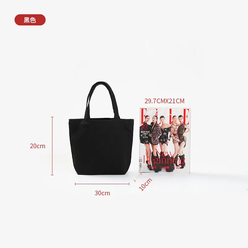 Wholesale 50pcs/Lot Reusable Canvas Tote Bags Custom Logo Shopping Bags Bulk Promotional Eco-Friendly Cotton Grocery Bags