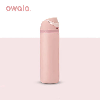 Owala portable cup, one handed open lid, large capacity water cup, straw cup, insulated cup, 710mL | Rose Quartz