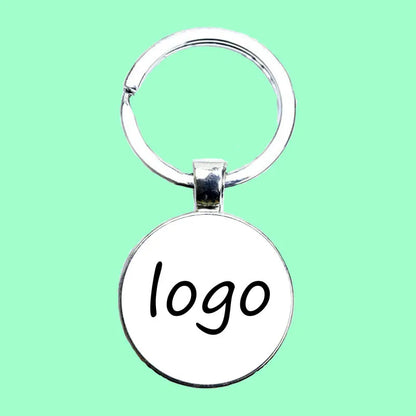 DIY Custom Color Pendant Keychain, Custom Personalized Logo Keychain, Custom Black and White Photo Keychain