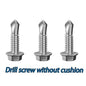 410 Stainless Steel Hex Head Self Drilling Screws M4.2 M4.8-M6.3mm Self-Tapping TEK Screws With Rubber ring Roofing screw #8#10#