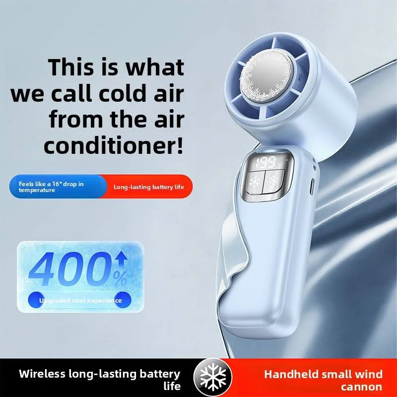 199 High Speed Handheld Fan 3000MAH Cooling Ice Cooler Rechargeable USB Brushless Motor  Jet Fan for Outdoor Travel Office