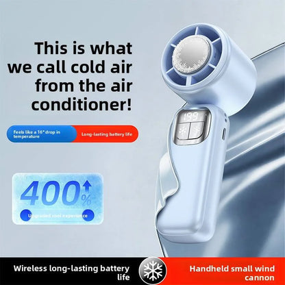 199 High Speed Handheld Fan 3000MAH Cooling Ice Cooler Rechargeable USB Brushless Motor  Jet Fan for Outdoor Travel Office