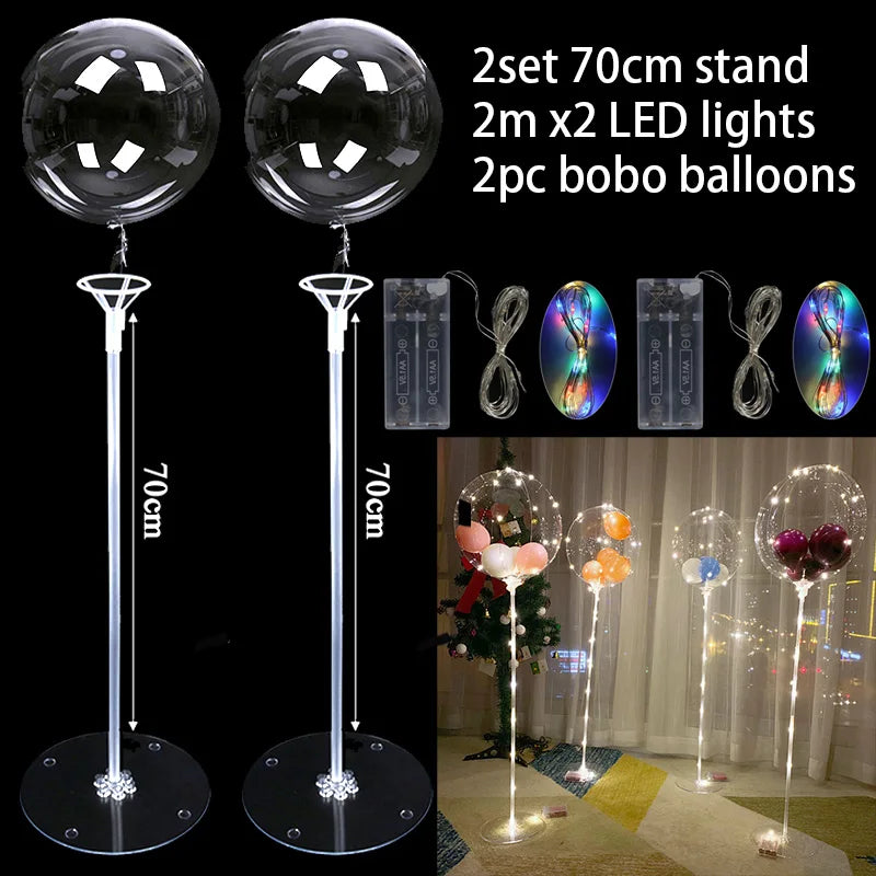 1/2 set Latex Balloon Holder Balloons Stand Column Metallic Balloons Baby Shower Kids Birthday Party Wedding Decoration Supplies
