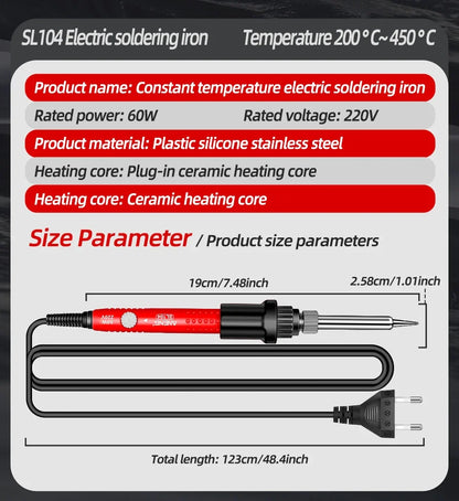 Electric Soldering IronANENG SL105 Digital Display Adjustable Temperature SL104 Adjustment Knob Professional Welding Repair Tool