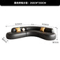Italian Minimalist Office Sofa Modern High-end Living Room Corner L-shaped Reception Sofa Guest Area Office Furniture FYOS