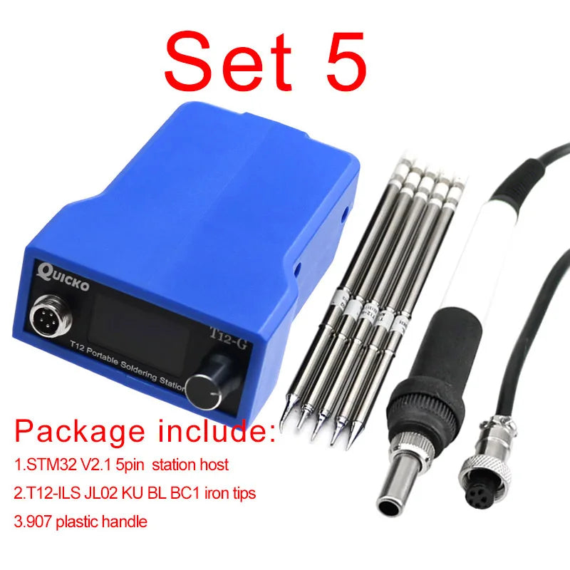 QUICKO T12-G Cordless Soldering Iron Station 72W For 20V Max Li-ion Battery For Makita Battery Electric Solder