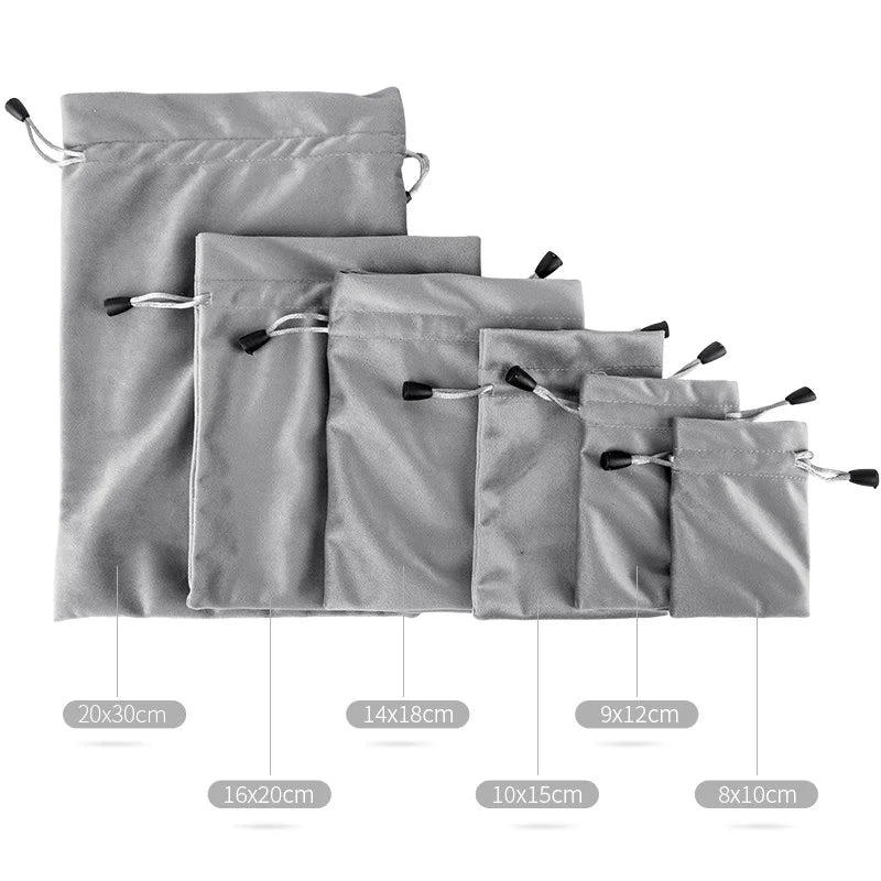 1pcs Gift Cloth Bags with Drawstring New Year Wedding Easter Package Pouches Soft Touching Jewelry Velvet Bag