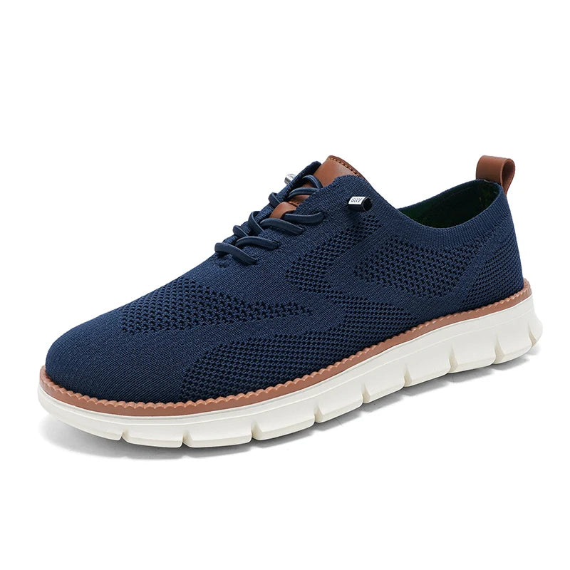 Vanmie Men Casual Sneakers Shoes Breathable Summer Knitted Mesh Sock Sneakers Fashion Simple Lace-up Lightweight  Sneakers