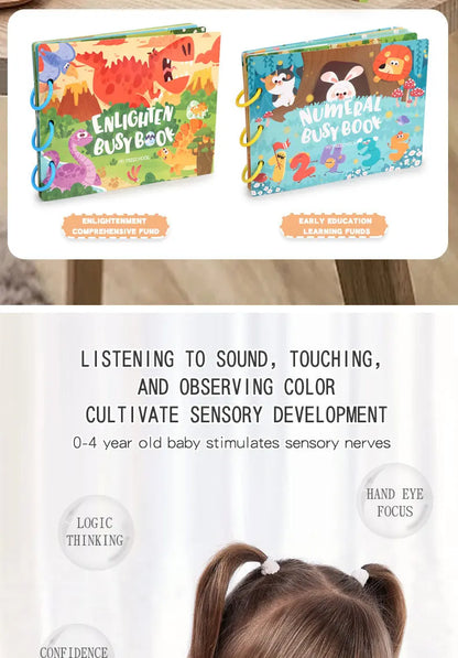 Montessori Baby Busy book My First Quiet Book Paste Early Learning Education Toy for Toddlers Matching Game Toys for Kids Gifts