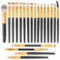 20Pcs Makeup Brush Set Eyeshadow Eyeliner Brushes Foundation Concealers Powder Blush Blending Beauty Tool with Makeup Sponge Kit