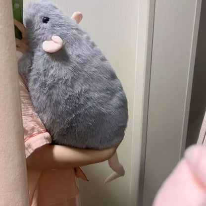 Cute 30/45/90cm Mouse Doll Cartoon Plush Flower Branch Rat Doll Soft Oversized Animal Figure Kids Gift Birthday