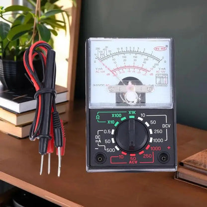 convenientPortable Mini Electric Analog Multimeter Tester Handheld Pointer Voltage Multimeter School Student Experiment Supplies