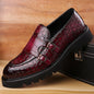 Men's Trendy Comfortable Business Soft-Soled Loafers British Style Slip-On Breathable Work Party Derby Shoes-2996