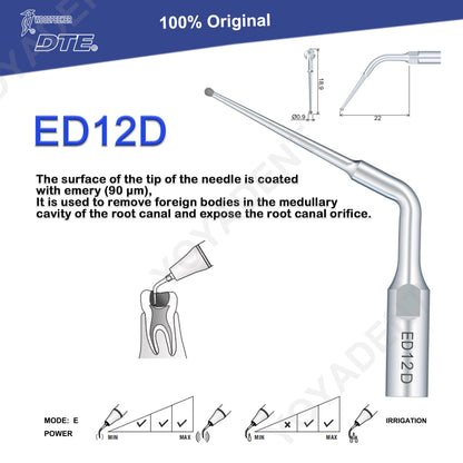 Woodpecker DTE Dental Endo Tips Ultrasonic Scaler Tips Scaling Tips ED-Series Fit NSK SATELEC Scaler Handpiece Dentistry Product