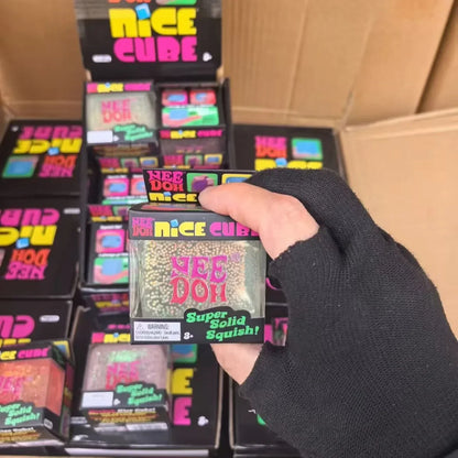 HOT Schylling Needoh Nice Cube Squishy Stress Toy Glow In The Dark Slow Rebound Sensory Glitter Pressure Relief For Adults gifts