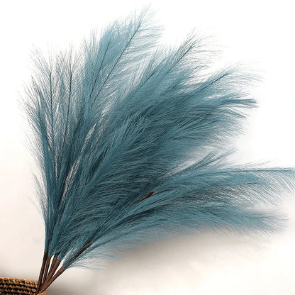90/120CM 1Pcs Fluffy Pampas Grass Bouquet for Wedding Home Party Vase Decoration Boho Fake Plant Reed Flowers Arrangement
