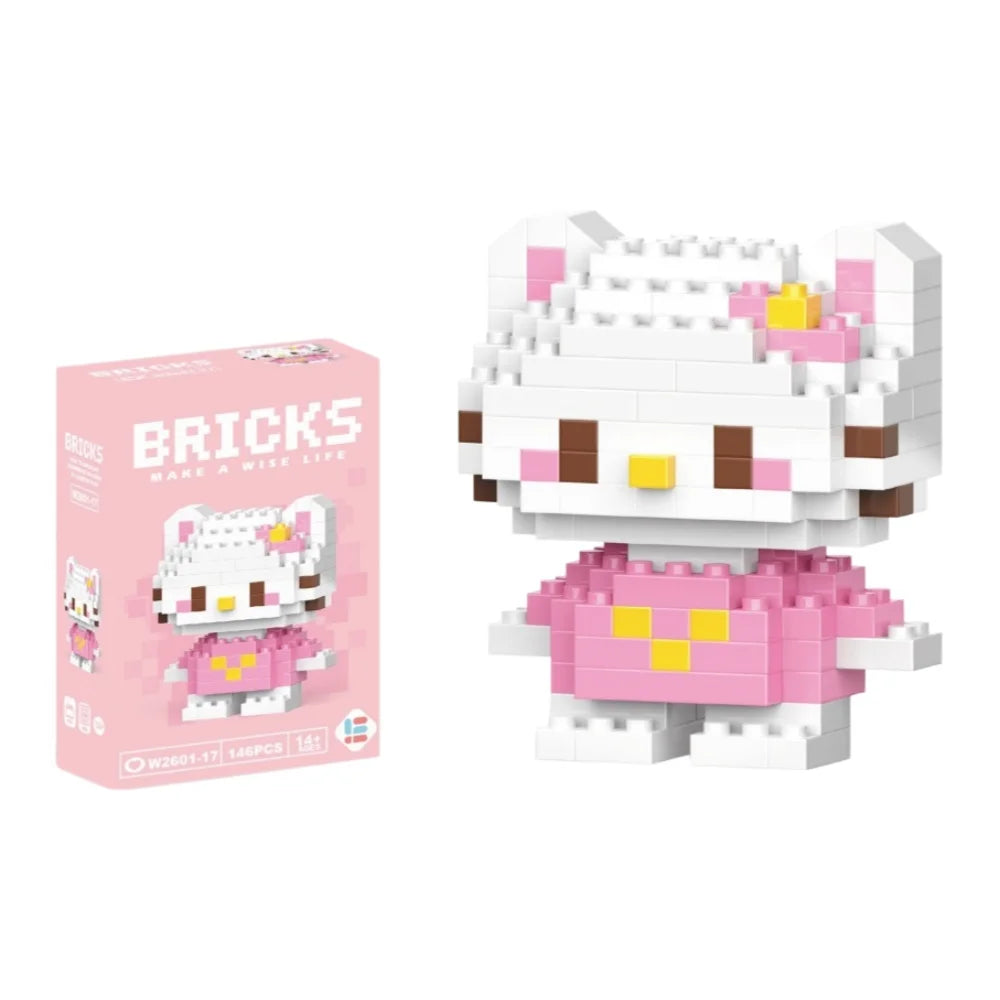 99 style SANRIO Hello Kitty Building Blocks Cartoon Figures Kuromi Bricks My Melody Children's Assembly Toys Cinnamoroll Gift