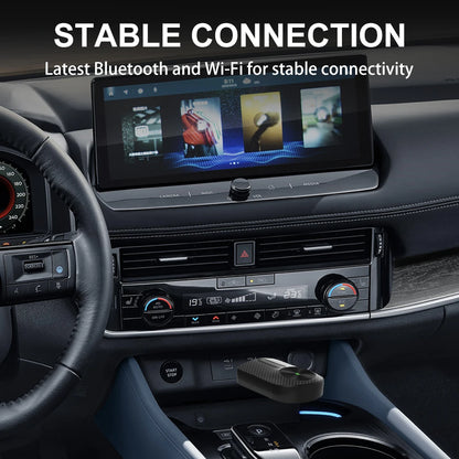 FLIXIVI 2 in 1 Wireless Carplay Android Auto Adapter AI Smart Car Systems for OEM Car Stereo Plug and Play Wired To Wireless