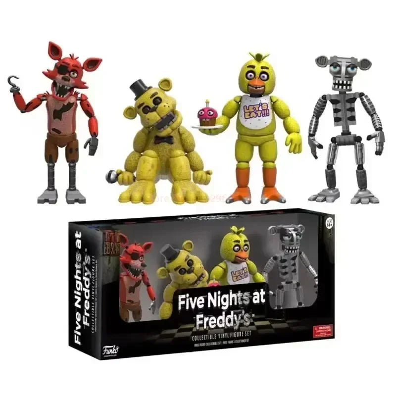 Funko FNAF 4pcs/set Freddy Bonnie Chica Foxy Nightmare Balloon Boy Action Figure Collection Model Vinyl Figurine Doll Toys