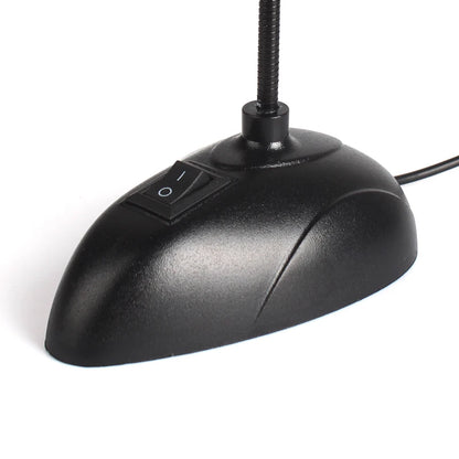 3.5mm Plug Stand Mini Studio Speech Microphone Gooseneck Wired Microphone Flexible for Computer PC Desktop Notebook Accessories