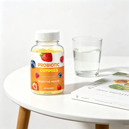 Probiotic Gummies Supports Digestive Health &Immune Function Vegan Non-GMO 60Count Gut Health Supplement Immune Boosting Formula