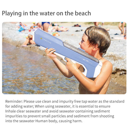 Mini Electric Automatic Water-Absorbing Water Gun with Modular Battery,Large-Capacity High-Pressure Water Spray Toy for Children