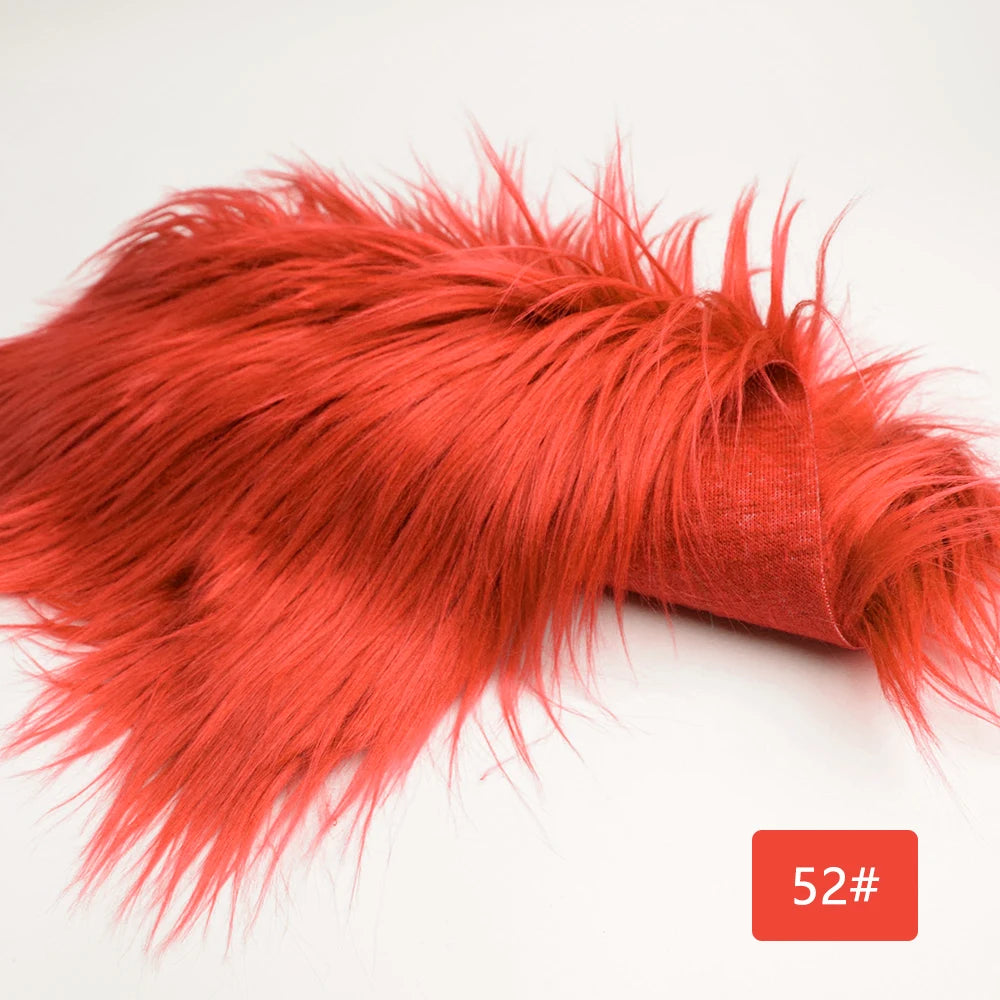 8cm Pile Length Imitation Fur Fabric Diy Cosplay Clothing Hairy Fur Fabric Bundle Long Hair Plush Fabrics By Meters Liquidations