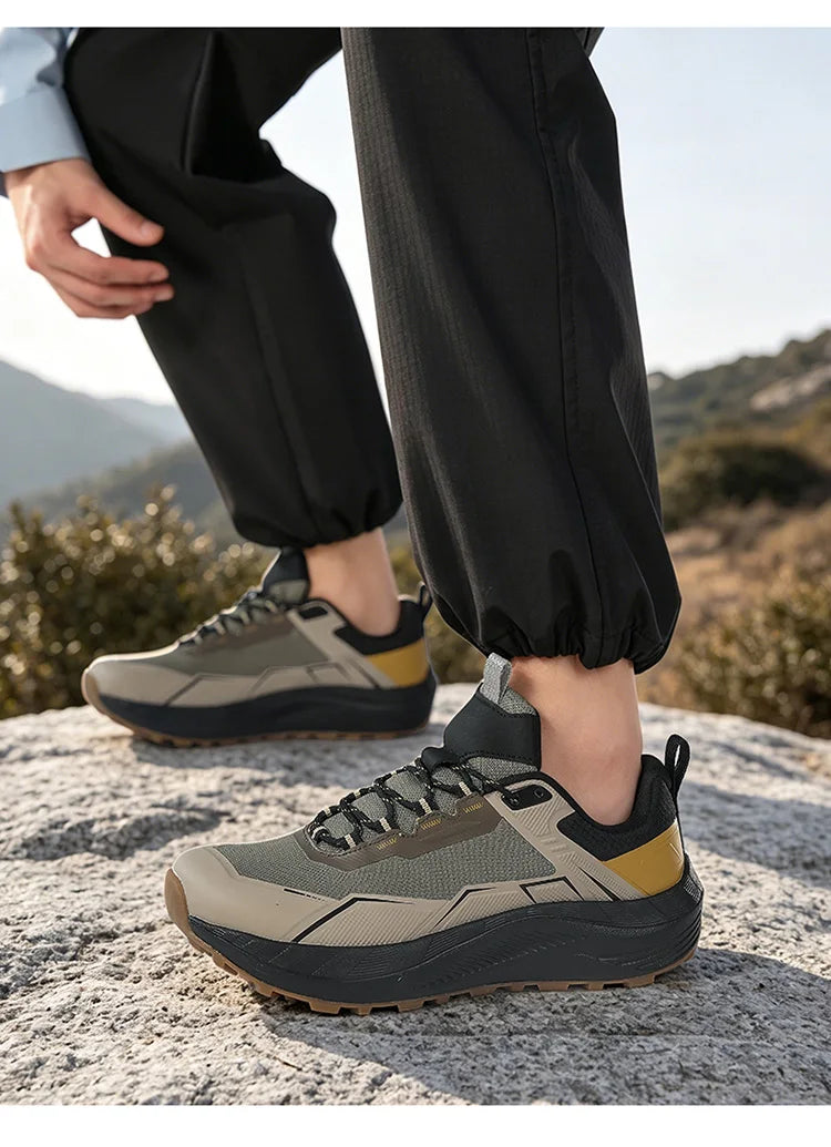 Men's Summer Breathable Non-slip Athletic Shoes, Cushioning Casual Footwear for Running, Travel, Outdoor Hiking and Mountaineeri