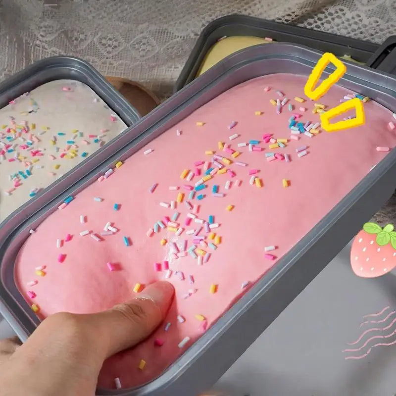 New··1Pc Box Cake Slow Rising Squeeze Toy Butter Ice Cream Box Fidget Toy Anti Stress Release Hand Relax Gift