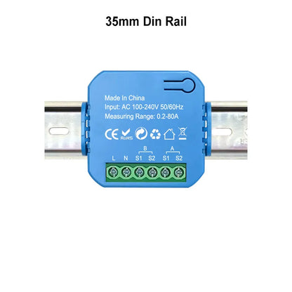 Smart ZigBee Energy Meter Bidirectional 1, 2 Channel with 80A Current Transformer Clamp App Monitor Power Need Gateway
