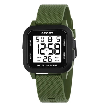 YIKAZE Sports Watch for Men Luminous Waterproof Men's Sport Watches Outdoor Military Clock Student LED Electronic Wristwatch