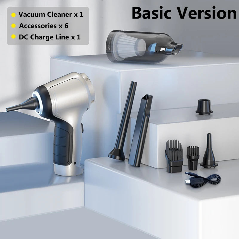 Car Wireless Vacuum Cleaner Strong Suction Handheld  Wet Dry Auto Vacuum Home & Car Dual Use Mini Vacuum Cleaner Home Appliance